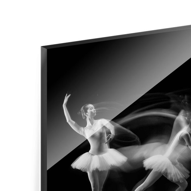 Glas Magnettavla Ballerina Art Wave