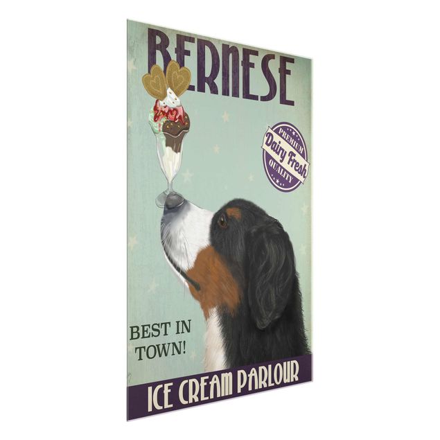 Tavlor modernt Bernese Mountain Dog With Ice