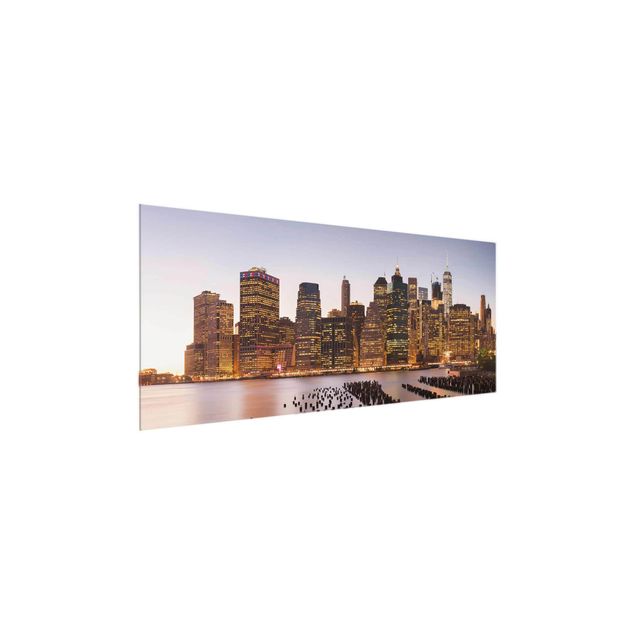 Glastavlor arkitektur och skyline View Of Manhattan Skyline