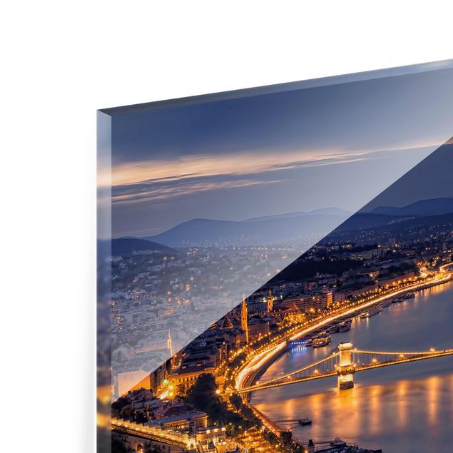 Glas Magnetboard View Of Budapest