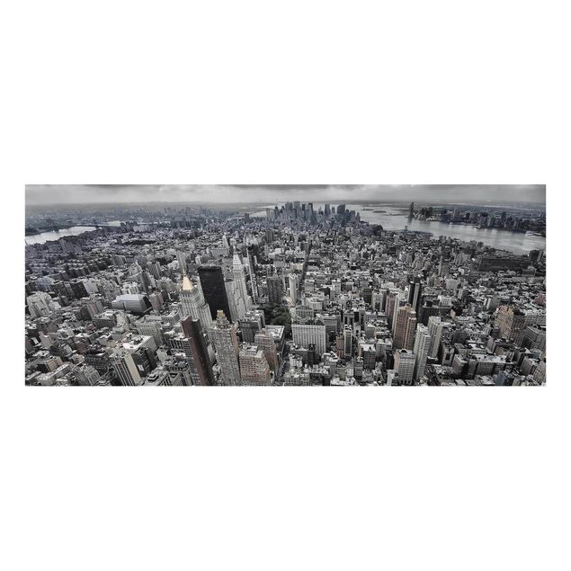 Glastavlor svart och vitt View Over Manhattan
