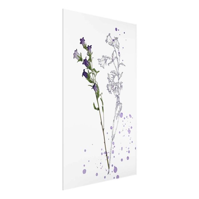 Tavlor blommor  Botanical Watercolour - Bellflower