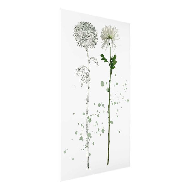 Tavlor blommor Botanical Watercolour - Dandelion