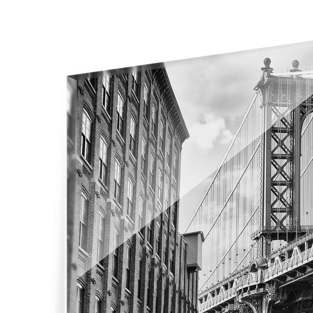 Tavlor svart och vitt Manhattan Bridge In America