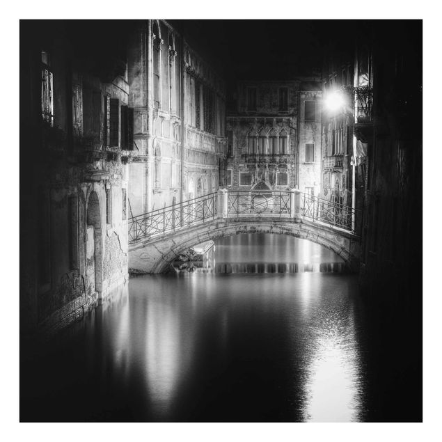 Tavlor svart och vitt Bridge Venice