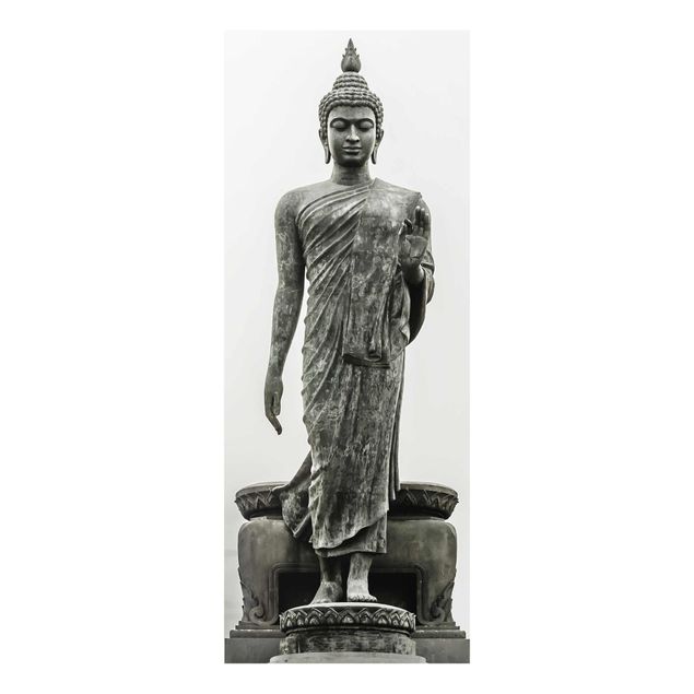 Tavlor svart och vitt Buddha Statue