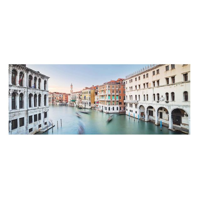 Tavlor blå Grand Canal View From The Rialto Bridge Venice