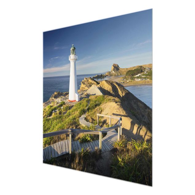 Glastavlor stränder Castle Point Lighthouse New Zealand