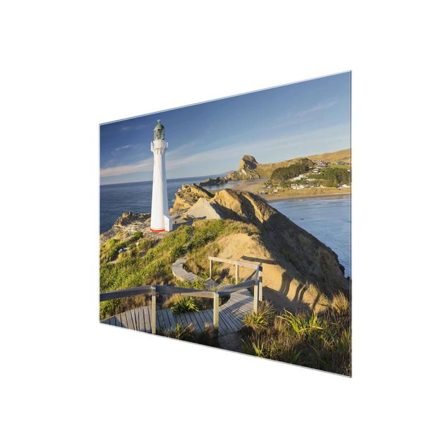 Glastavlor stränder Castle Point Lighthouse New Zealand