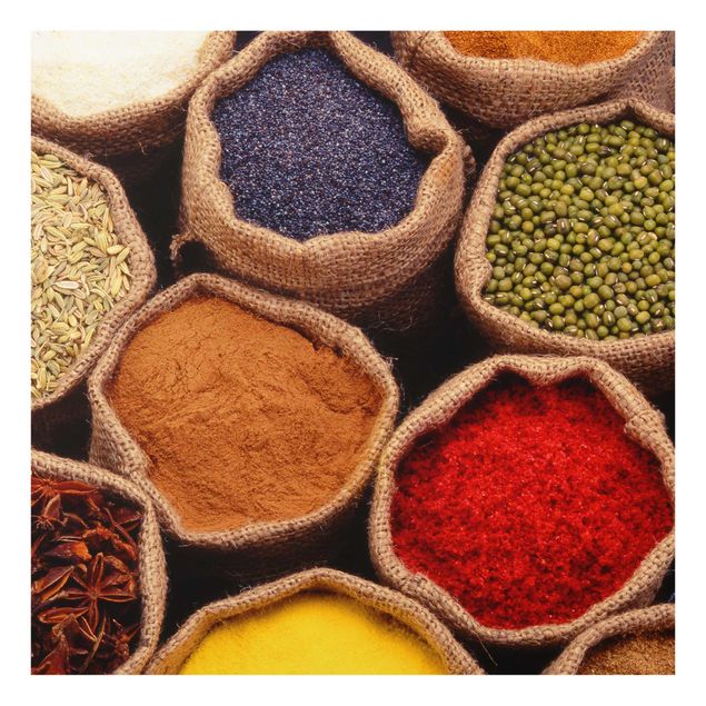 Glas Magnetboard Colourful Spices