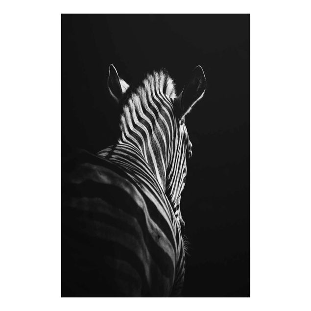 Tavlor modernt Dark Zebra Silhouette