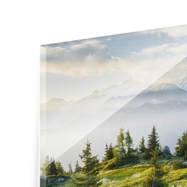 Glastavlor landskap Émosson Wallis Switzerland
