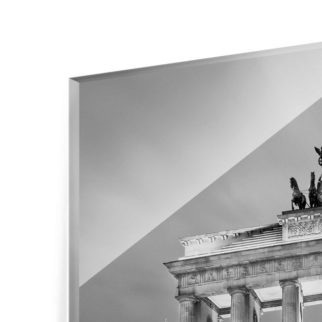 Tavlor svart och vitt Illuminated Brandenburg Gate II