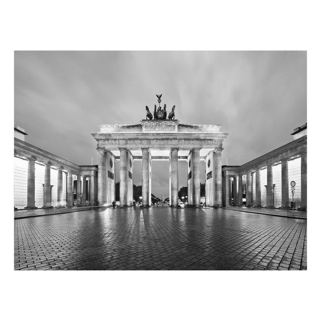 Glastavlor arkitektur och skyline Illuminated Brandenburg Gate II