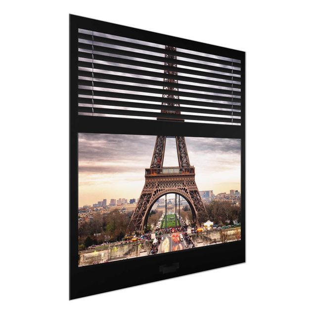 Glastavlor arkitektur och skyline Window Blinds View - Eiffel Tower Paris
