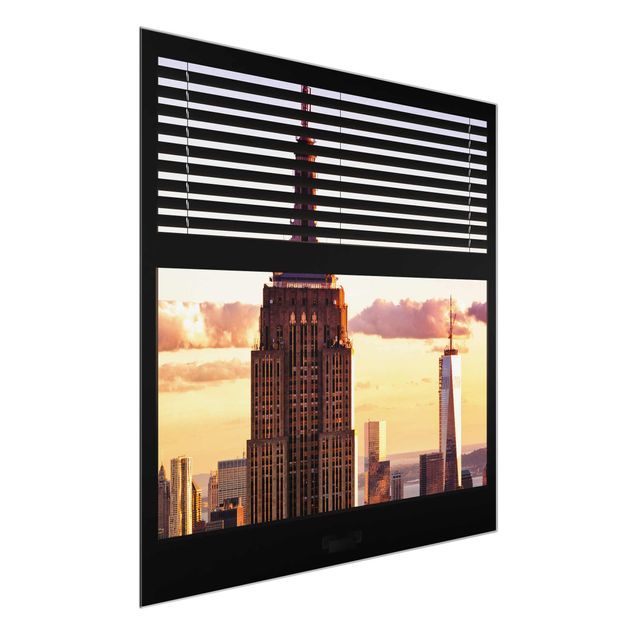 Glastavlor arkitektur och skyline Window View Blind - Empire State Building New York