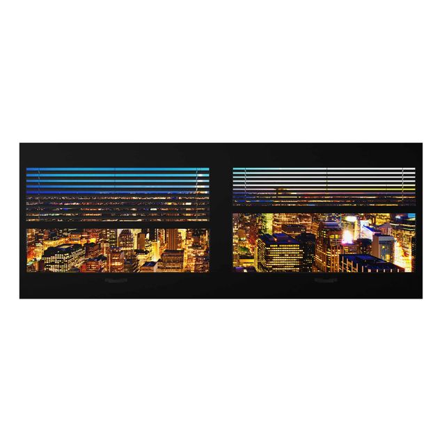 Tavlor arkitektur och skyline Window View Blinds - New York At Night