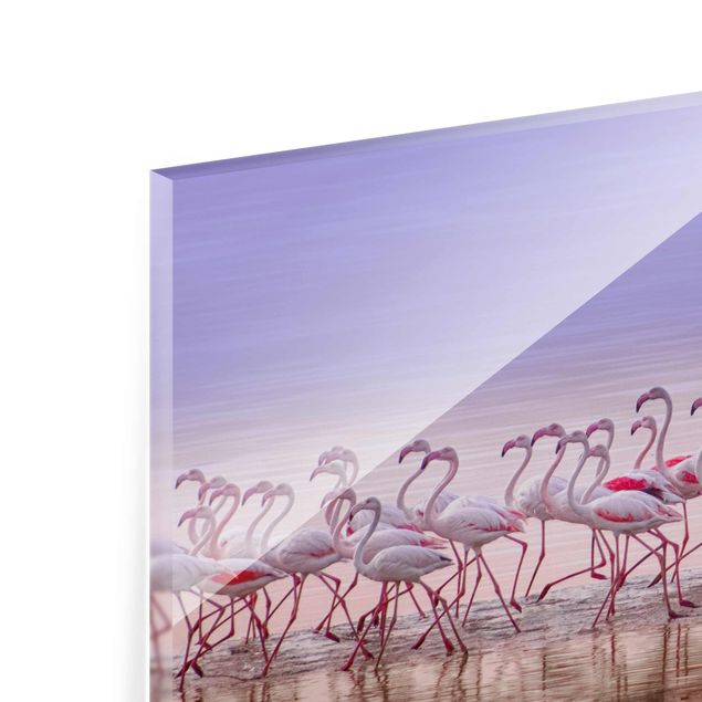 Magnettafel Glas Flamingo Party