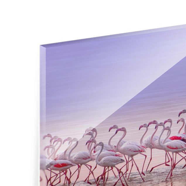 Magnettafel Glas Flamingo Party
