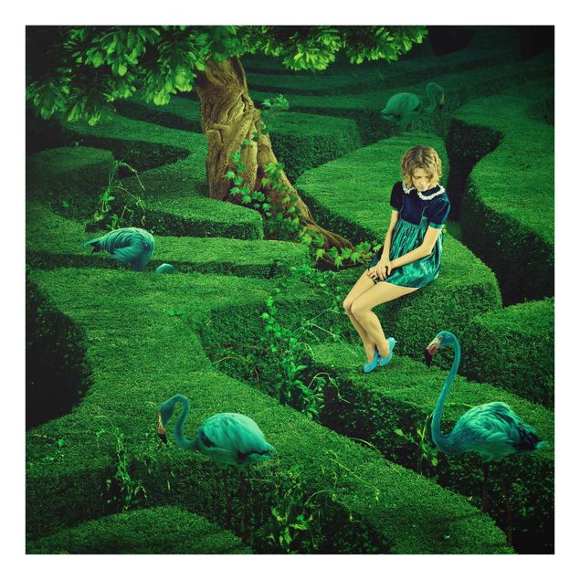 Tavlor grön Woman in the Labyrinth