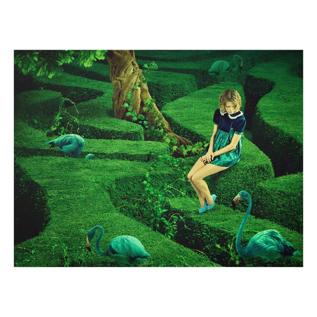 Tavlor grön Woman in the Labyrinth
