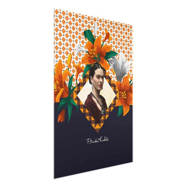 Tavlor porträtt Frida Kahlo - Lilies