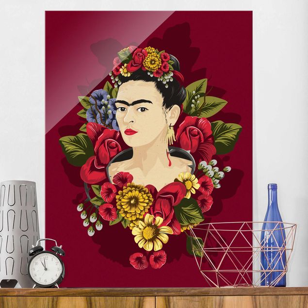 Glastavlor rosor Frida Kahlo - Roses