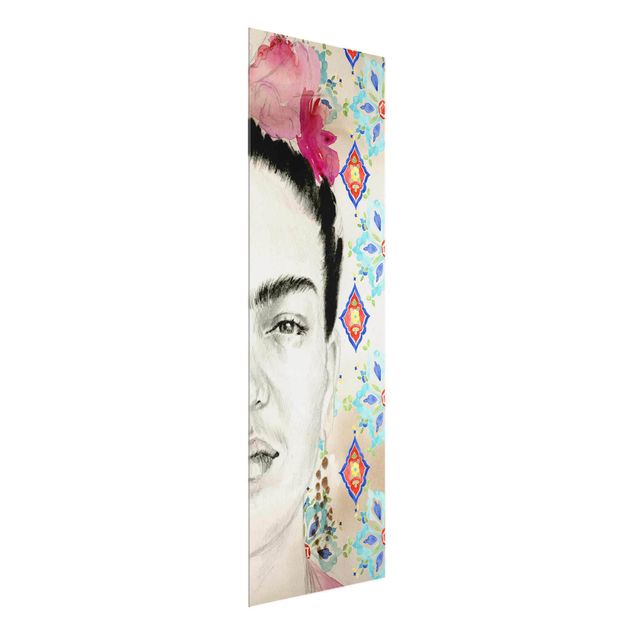 Tavlor Frida With Pink Flowers I