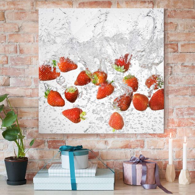 Kök dekoration Fresh Strawberries In Water