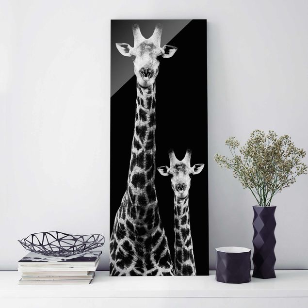 Kök dekoration Giraffe Duo black & white