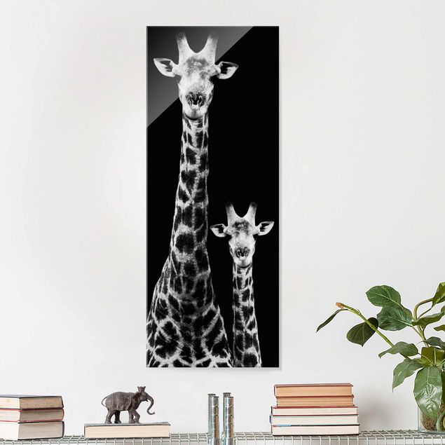 Tavlor giraffer Giraffe Duo black & white