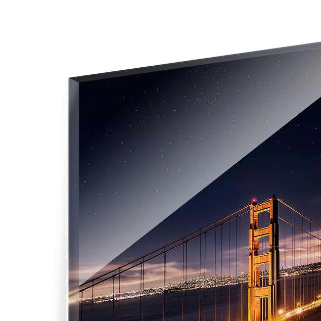 Glas Magnetboard Golden Gate To Stars
