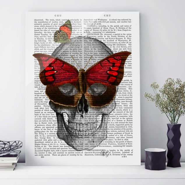 Tavlor fjärilar Scary Reading - Butterfly Mask