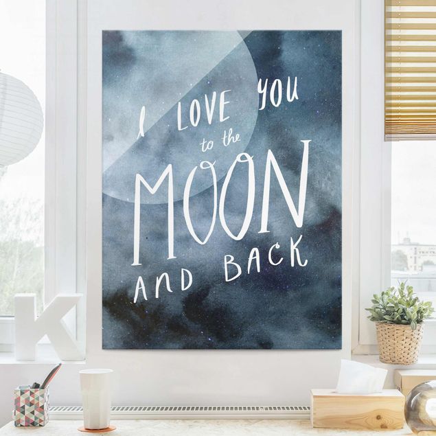 Glastavlor ordspråk Heavenly Love - Moon