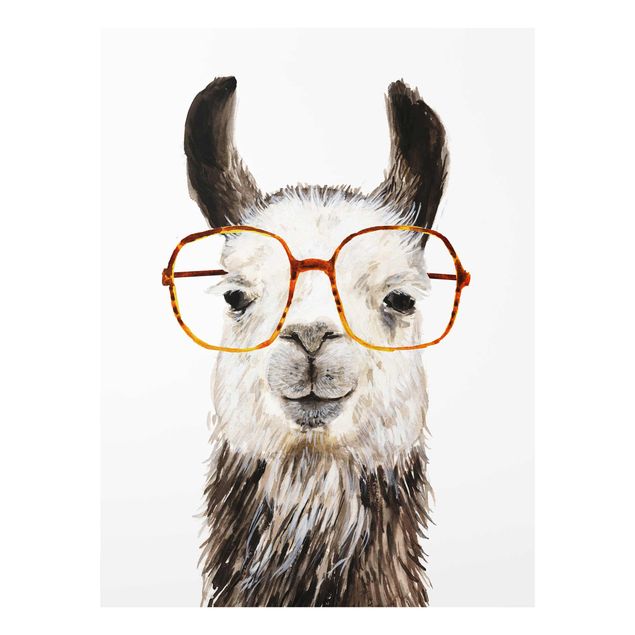 Tavlor djur Hip Lama With Glasses IV