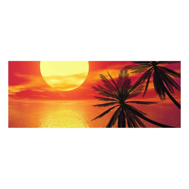 Tavlor stränder Caribbean sunset
