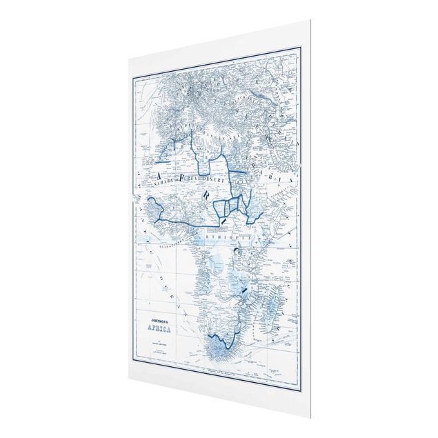 Tavlor Map In Blue Tones - Africa