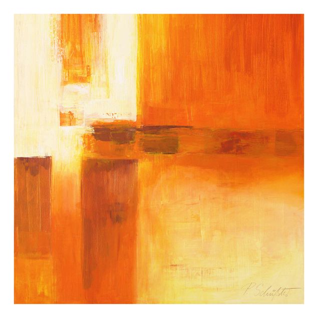 Tavlor brun Petra Schüßler - Composition In Orange And Brown 01