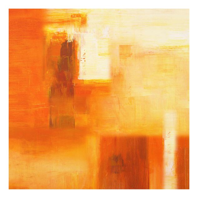Tavlor brun Petra Schüßler - Composition In Orange And Brown 02