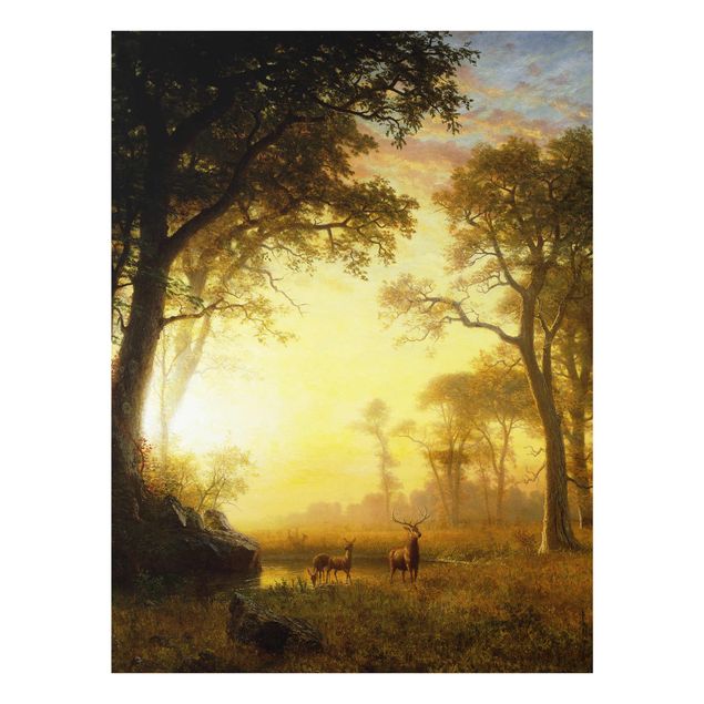 Tavlor träd Albert Bierstadt - Light in the Forest