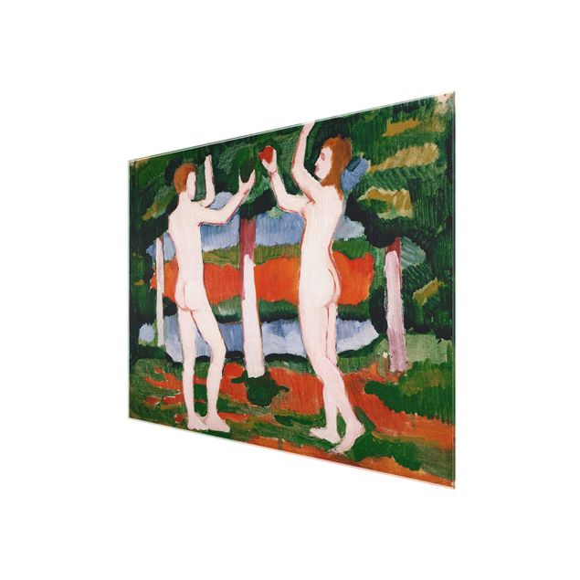 Tavlor porträtt August Macke - Adam And Eve