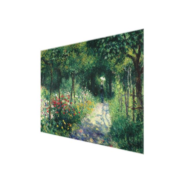 Glastavlor landskap Auguste Renoir - Women In A Garden