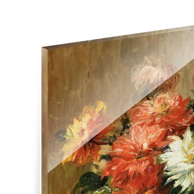 Tavlor blommor  Auguste Renoir - Still Life with Dahlias