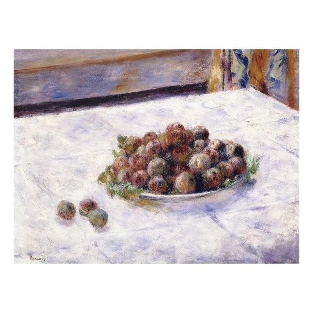 Tavlor konstutskrifter Auguste Renoir - Still Life, A Plate Of Plums