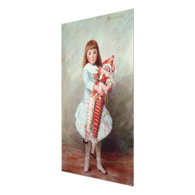 Tavlor porträtt Auguste Renoir - Suzanne with Harlequin Puppet