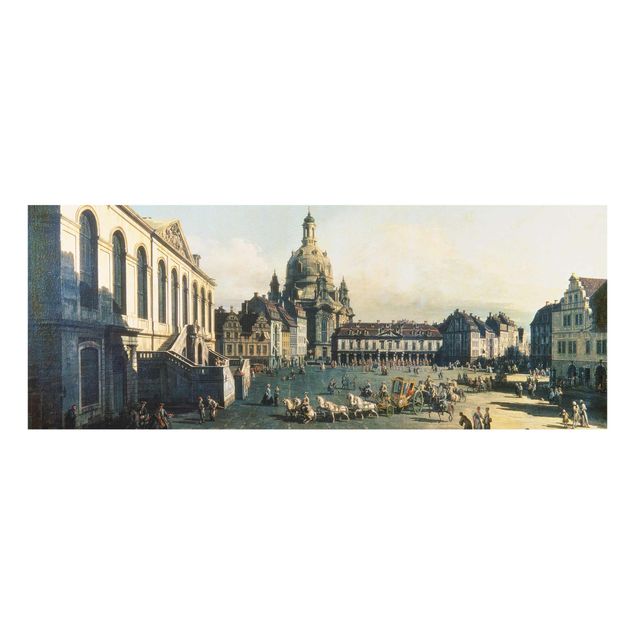 Konstutskrifter Bernardo Bellotto - New Market Square In Dresden From The Jüdenhof