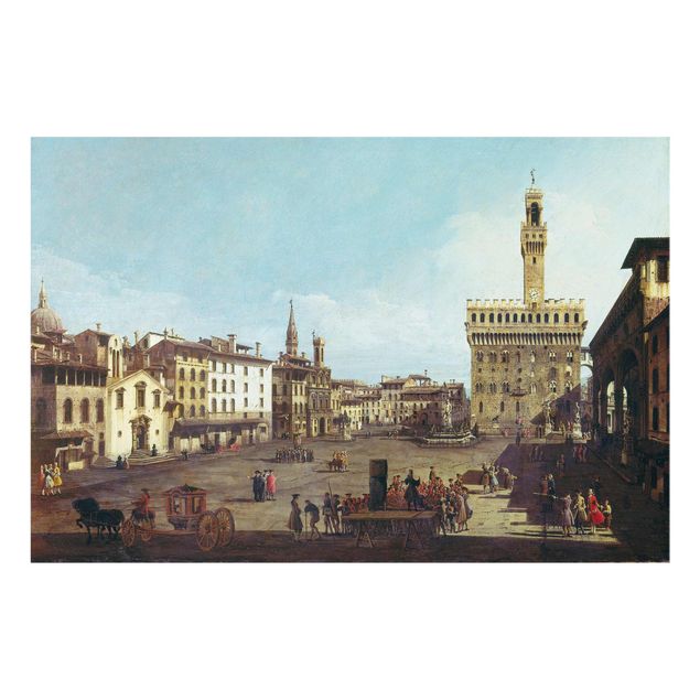 Konstutskrifter Bernardo Bellotto - The Piazza della Signoria in Florence