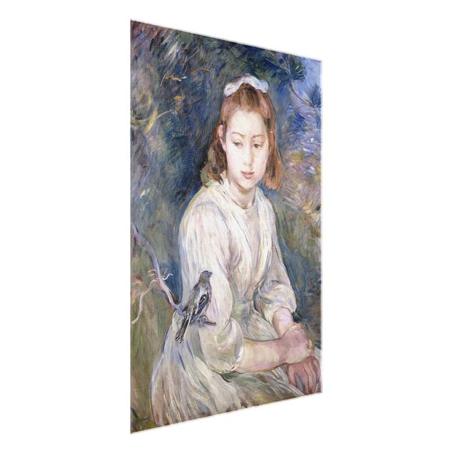 Tavlor konstutskrifter Berthe Morisot - Young Girl with a Bird