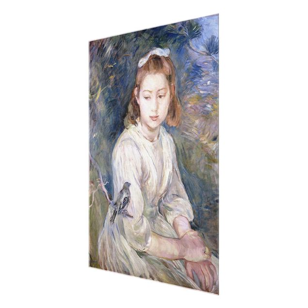 Tavlor modernt Berthe Morisot - Young Girl with a Bird