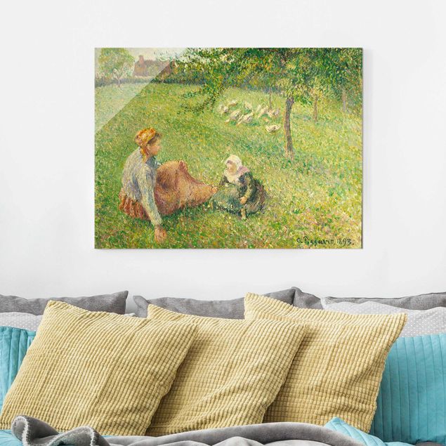 Konststilar Impressionism Camille Pissarro - The Geese Pasture